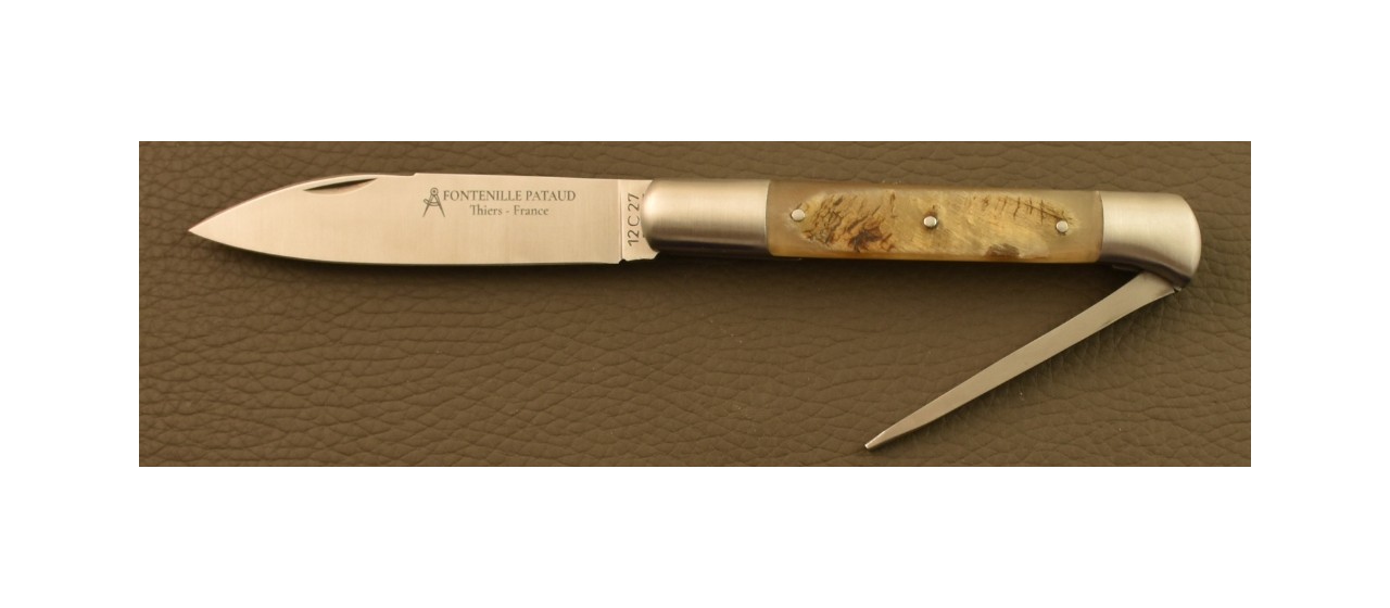 Issoire shepherd's knife & awl Ram horn