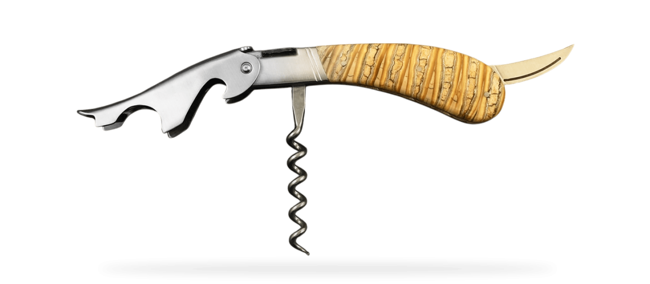 Laguiole Magnum Guilloché beige Molar tooth of mammoth