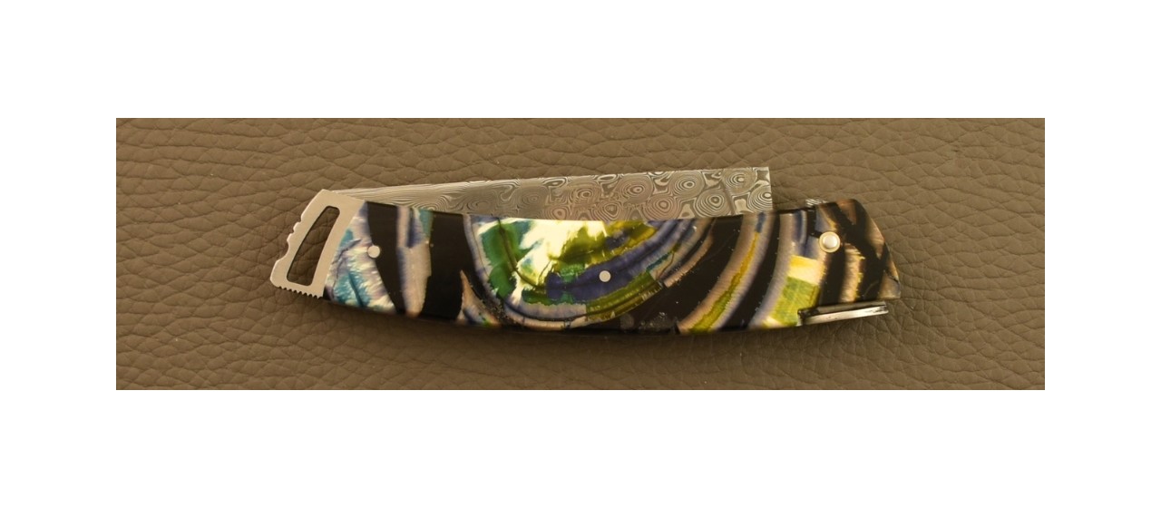 Le Thiers® Gentleman Knife Damascus Full Handle Mammoth slice