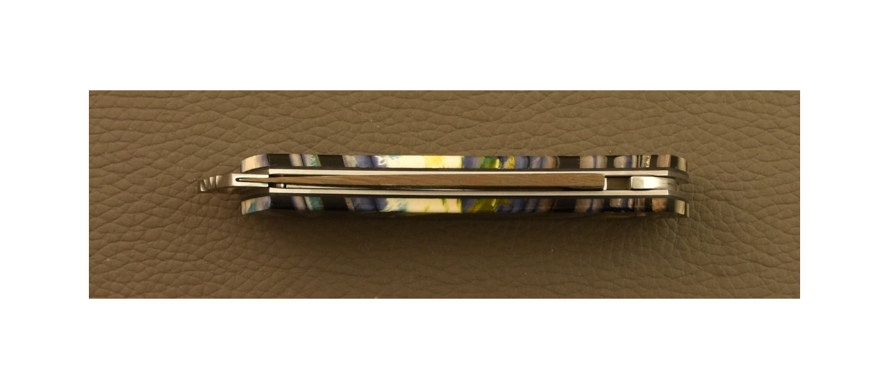 Le Thiers® Gentleman Knife Damascus Full Handle Mammoth slice