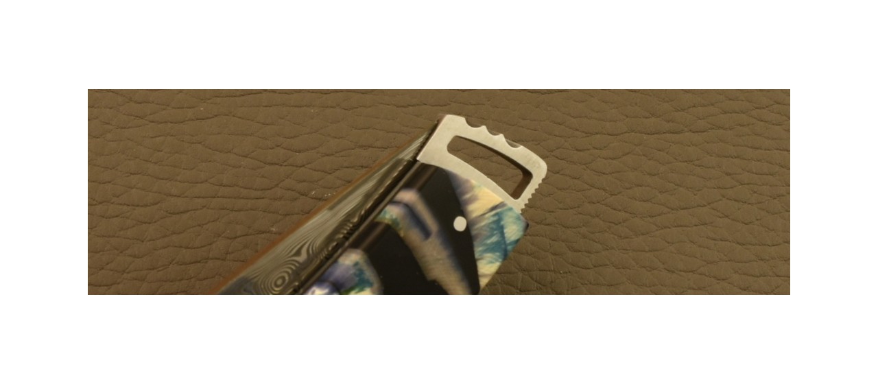 Le Thiers® Gentleman Knife Damascus Full Handle Mammoth slice