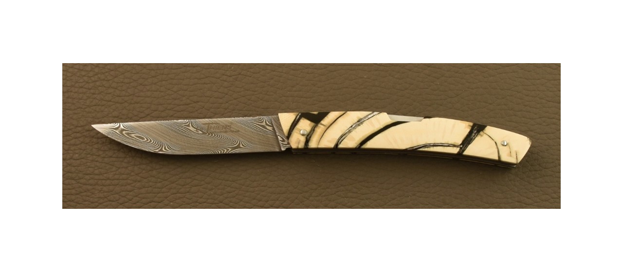 Couteau Le Thiers® Advance Damas Plein Manche Tranche de Mammouth