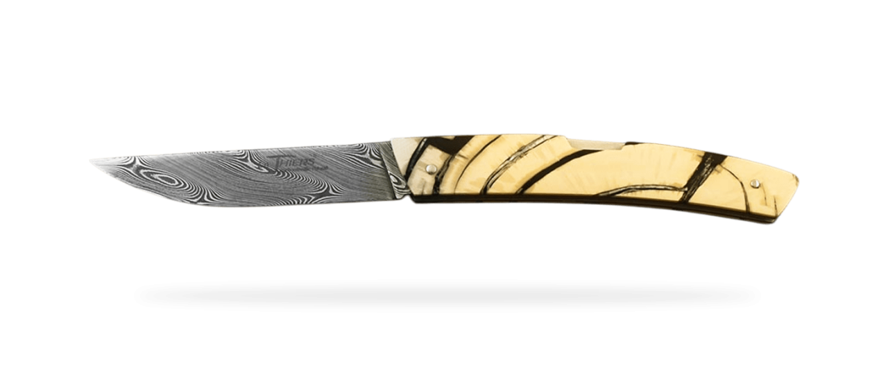 Le Thiers® Advance Damascus Full Handle Mammoth slice