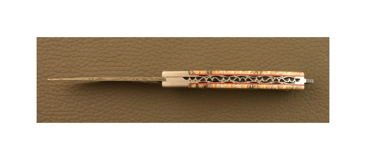 Couteau Le Thiers® Pocket Damas Molaire de Mammouth