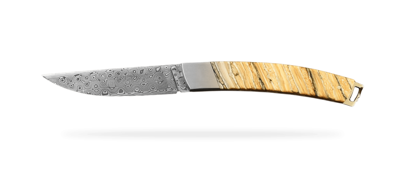 Le Thiers® Nature Damascus Molar tooth of Mammoth