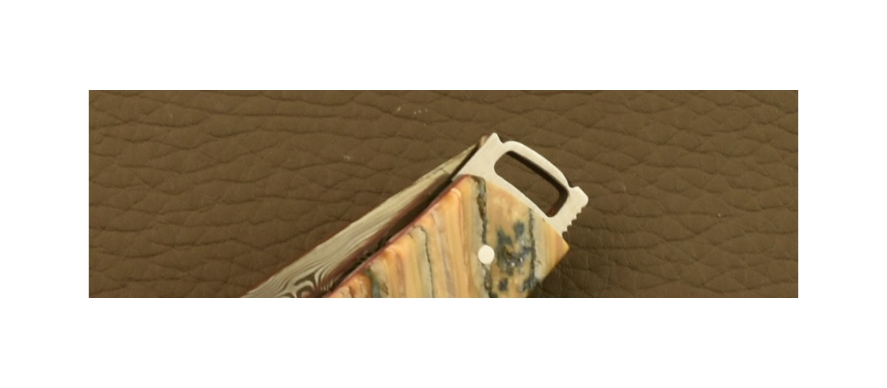 Couteau Le Thiers® Nature Damas Molaire de mammouth