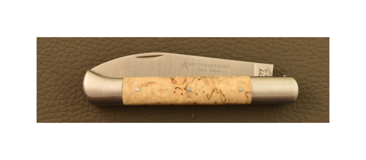 Issoire shepherd's knife & awl Curly birch