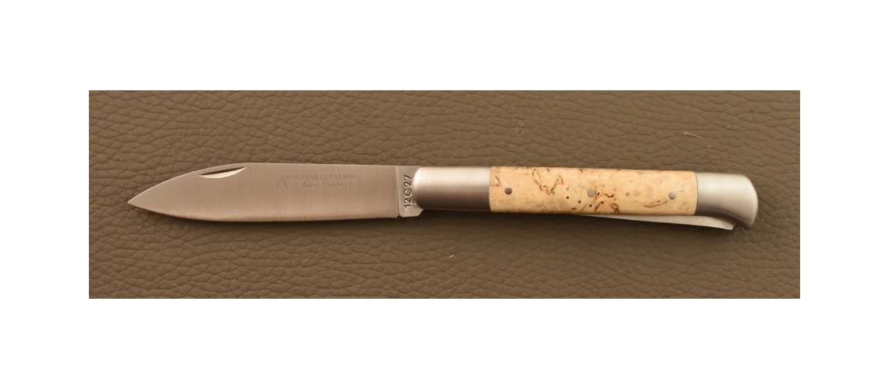 Issoire shepherd's knife & awl Curly birch