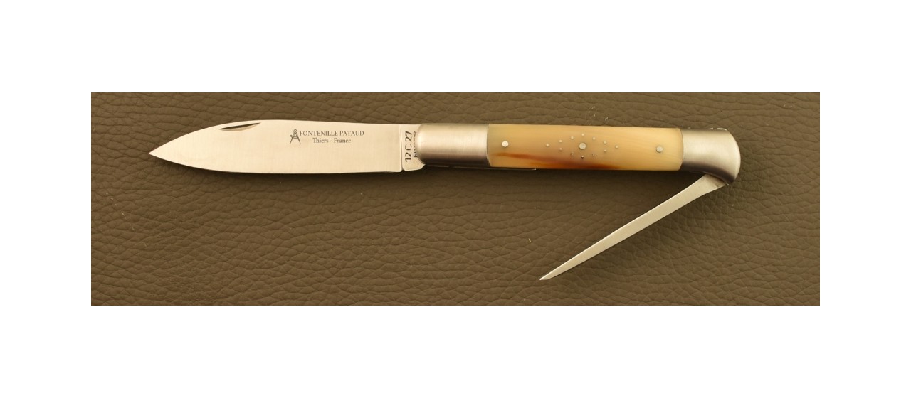 Issoire shepherd's knife & awl Real horn tip