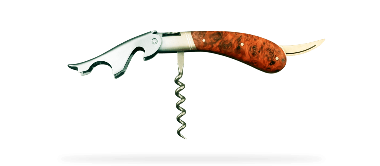 Laguiole Magnum corkscrew Red poplar burl