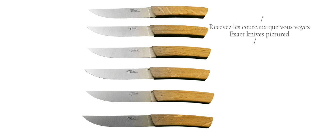 Set of 6 Le Thiers® knives Oak