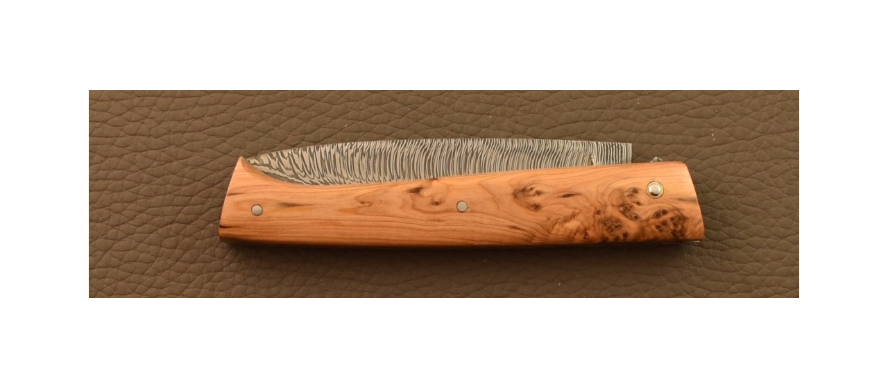 Couteau Lombard Damas Genévrier