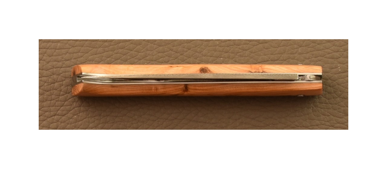 Lombard Damascus Juniper burl knife