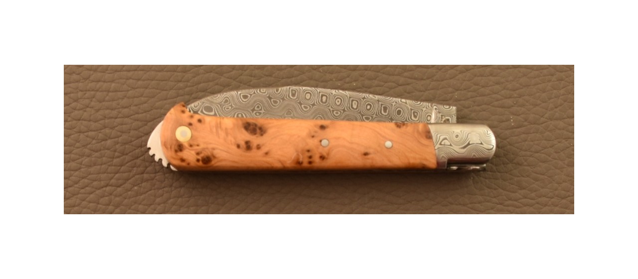 Couteau 5 Coqs Damas Genévrier