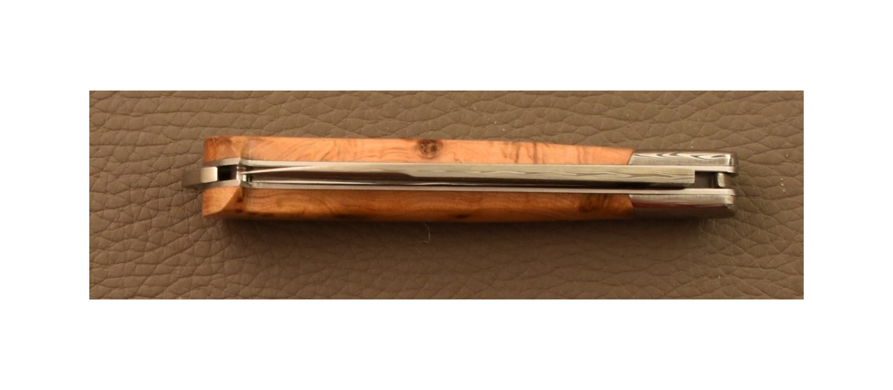 Couteau 5 Coqs Damas Genévrier