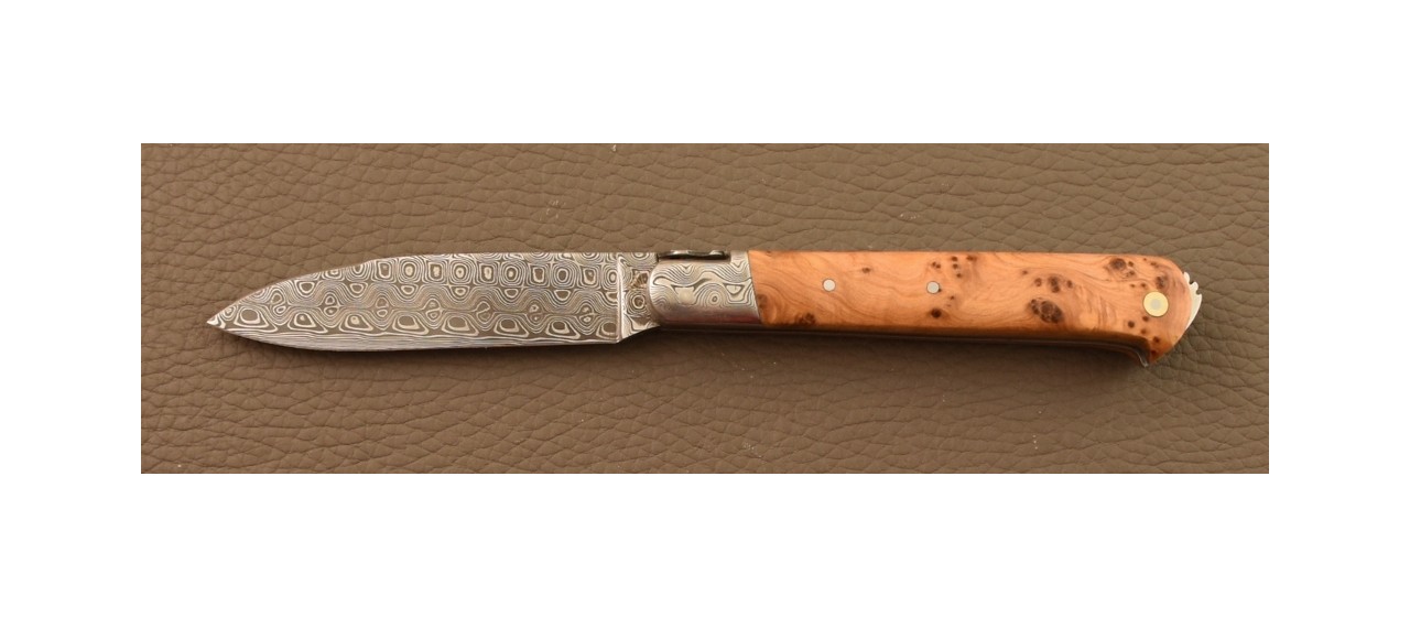 Couteau 5 Coqs Damas Genévrier