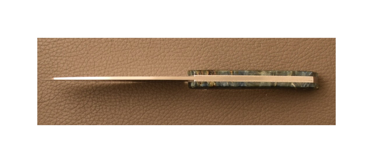 Couteau de cuisine Eminceur Signature 1929 Loupe de Peuplier Bleue