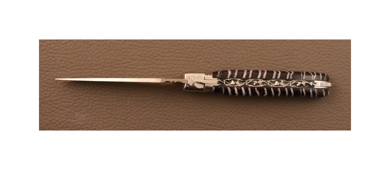 Couteau Laguiole Nature Damas Molaire de Mammouth