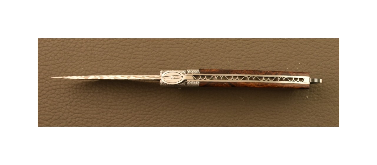 Le Thiers® Gentleman Knife Damascus Ironwood Burl