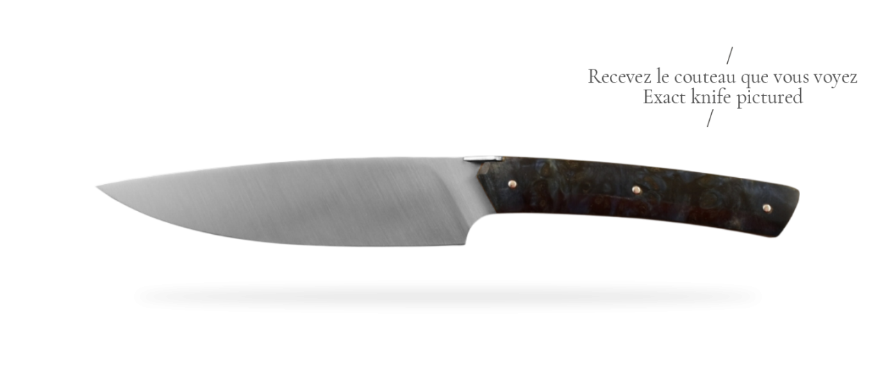 Chef's Knife Origine 1929 Stabilized Blue poplar burl
