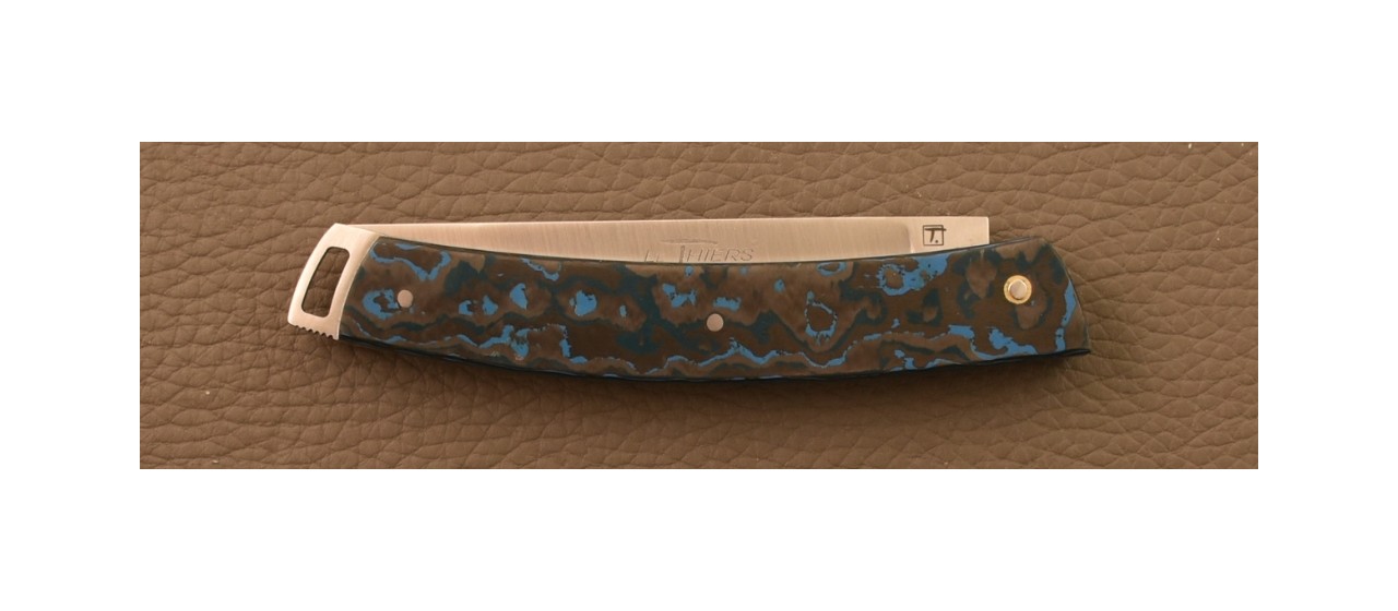 Couteau Le Thiers® Nature Plein Manche Fat Carbon Artic Storm