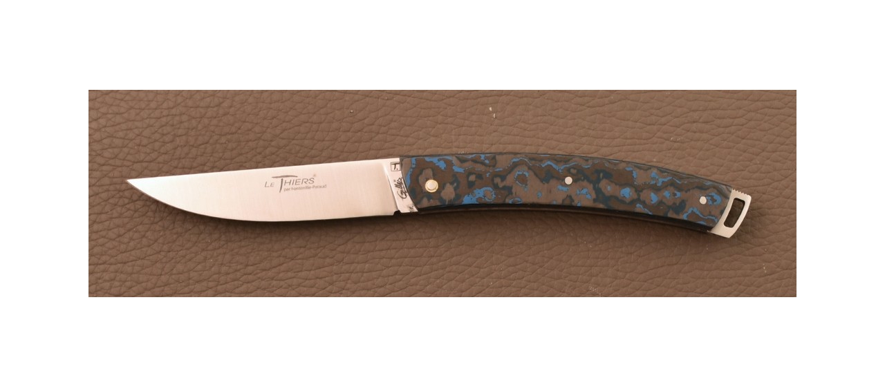 Couteau Le Thiers® Nature Plein Manche Fat Carbon Artic Storm