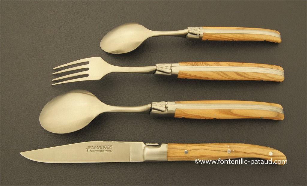 24 pcs Laguiole Cutlery handmade in France Laguiole Fontenille Pataud