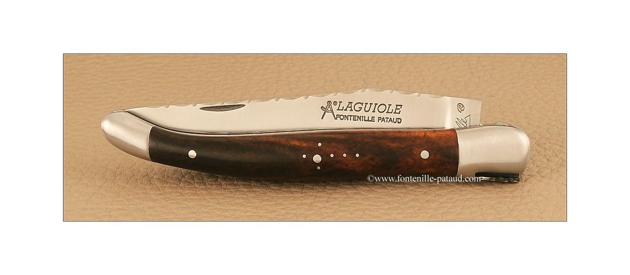 Couteau de laguiole avec bois de fer et acier 12C27