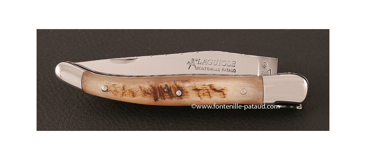 Laguiole knife with ram horn handle