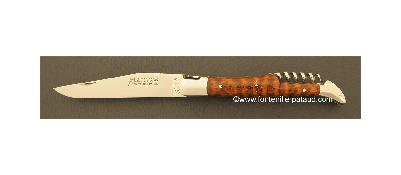 Couteau Laguiole Traditionnel 12 cm Classique avec Tire-Bouchon Amourette