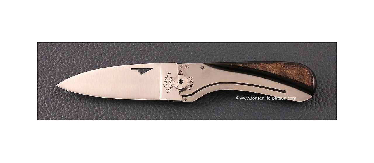 Corsican U Cumpa knife Classic range Bufflalo bark