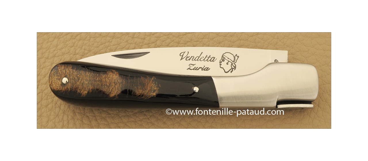 Corsican Vendetta knife traditional range buffalo bark