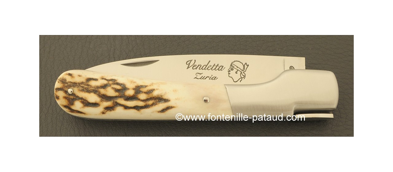 Couteau Vendetta Corse Traditionnelle Bois de cerf