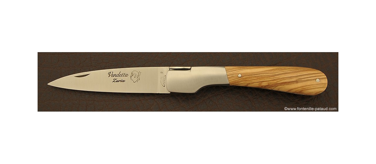 Corsican Vendetta knife Traditional Range Real Olivewood