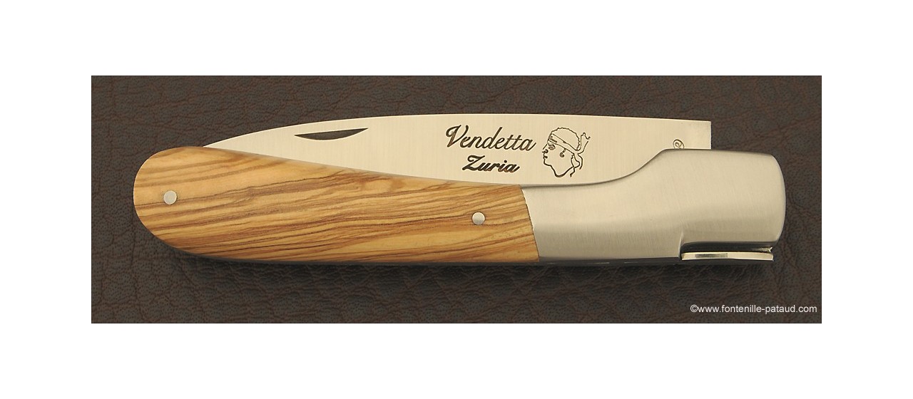 Corsican Vendetta knife Traditional Range Real Olivewood