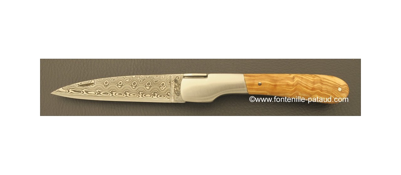 Corsican Vendetta knife Damascus Range Olivewood