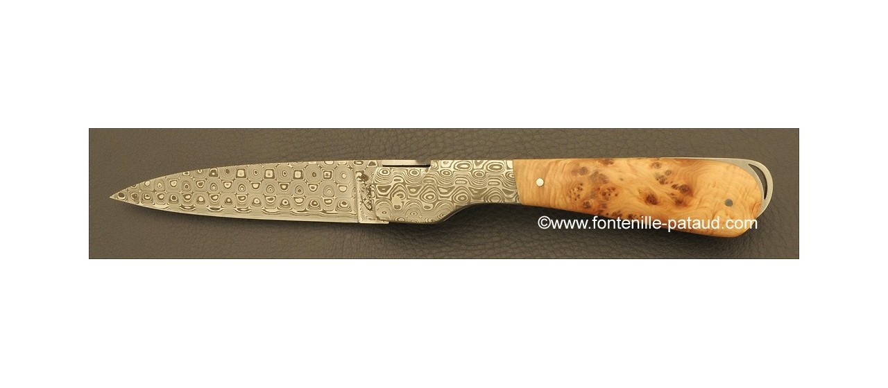 Corsican Sperone knife Damascus Range Juniper