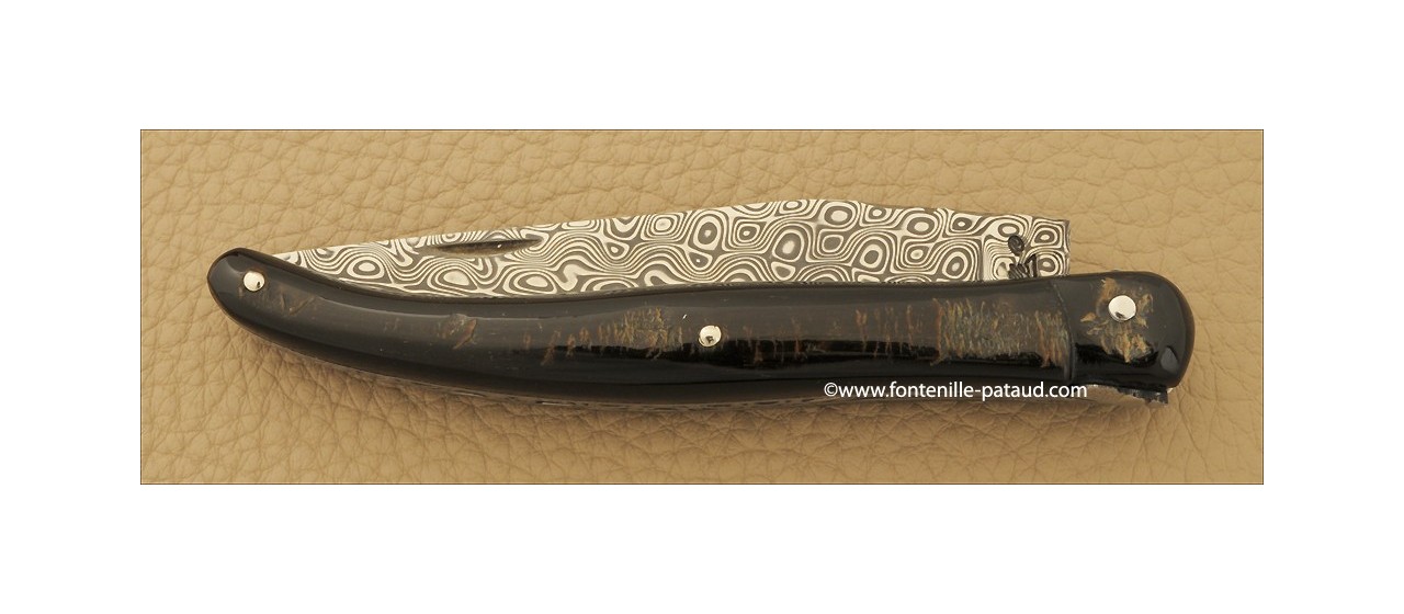 laguiole knife damascus without bolster