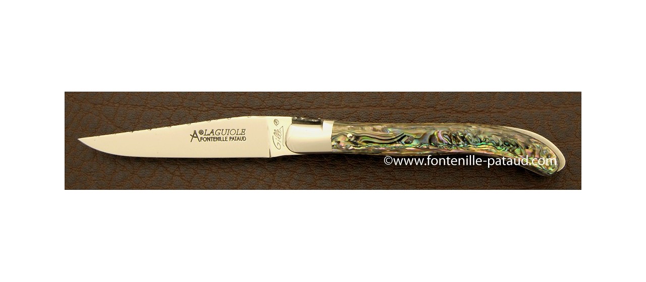 Laguiole Knife XS Guilloche Range Mother of Pearl