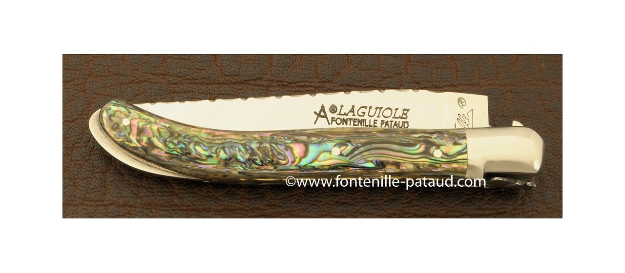 Laguiole Knife XS Guilloche Range Mother of Pearl