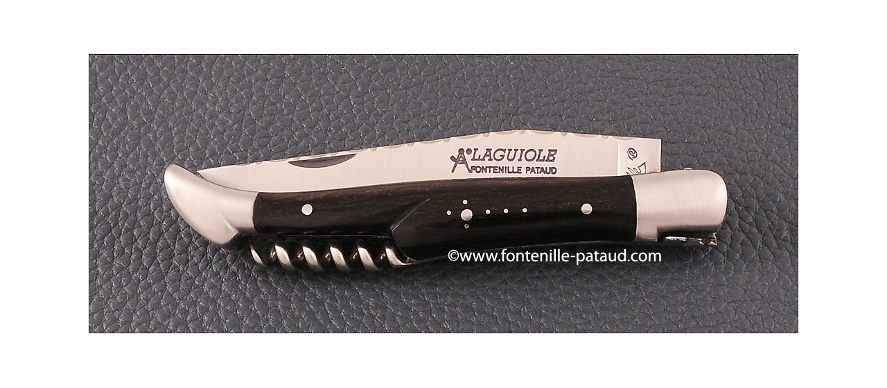 Laguiole Knife Picnic Guilloche Range Ebony