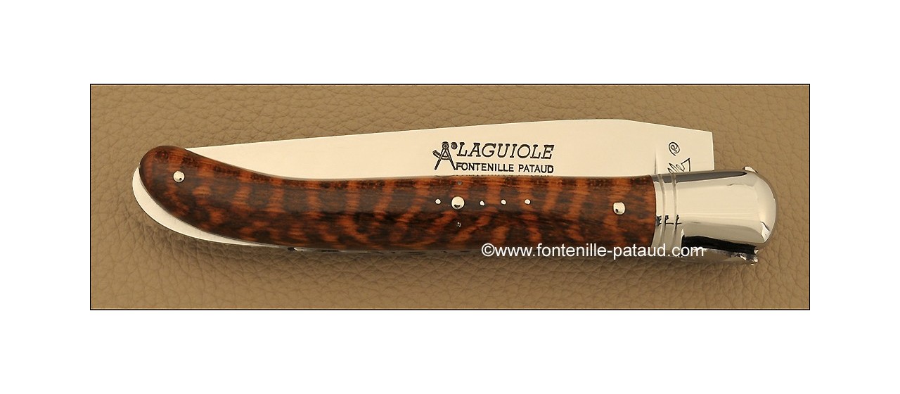 Lock back system Laguiole knife handmade snakewood