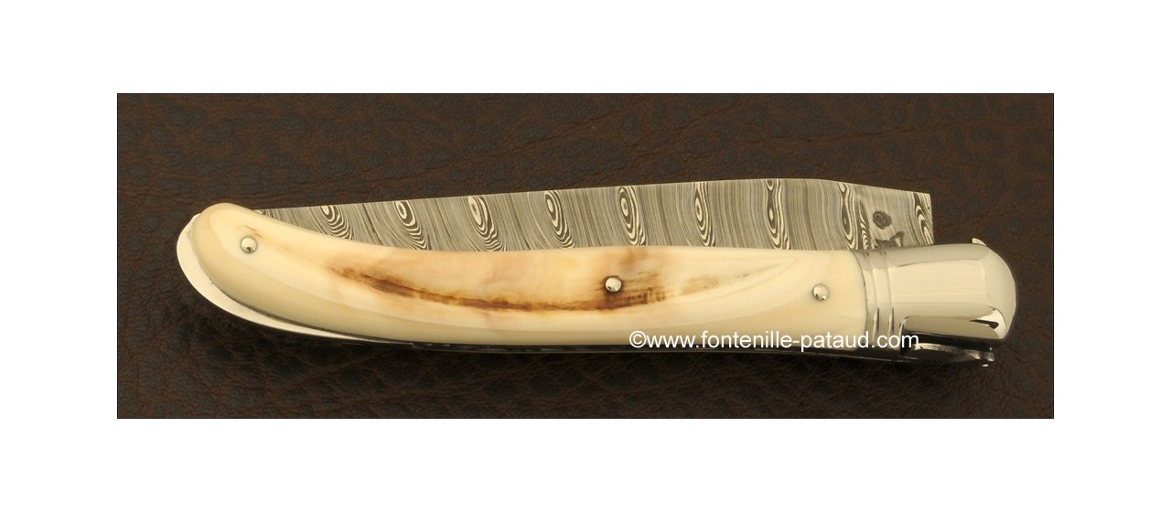 Damascus laguiole knife