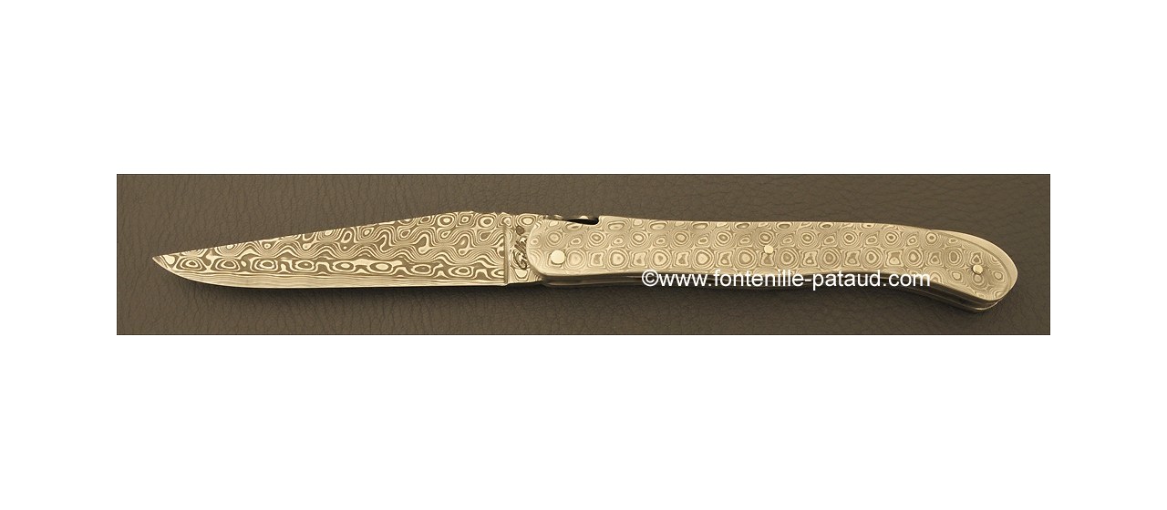 Damasteel handle laguiole knife made in France
