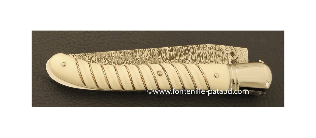 Couteau Laguiole haut de gamme en ivoire et argent