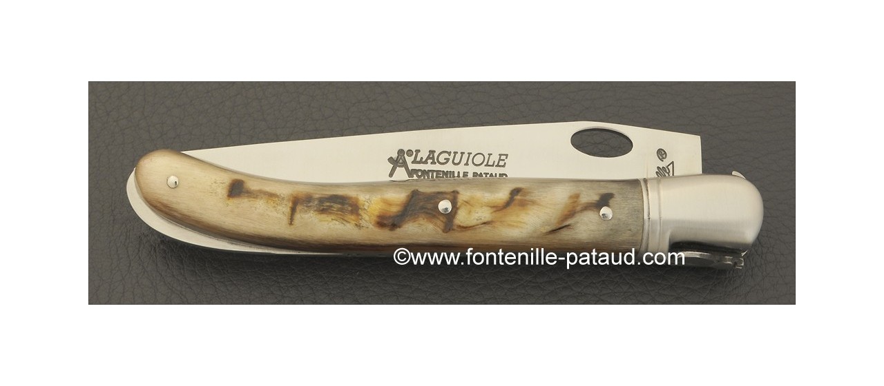 Couteau Laguiole Nature Une main Belier haut de gamme