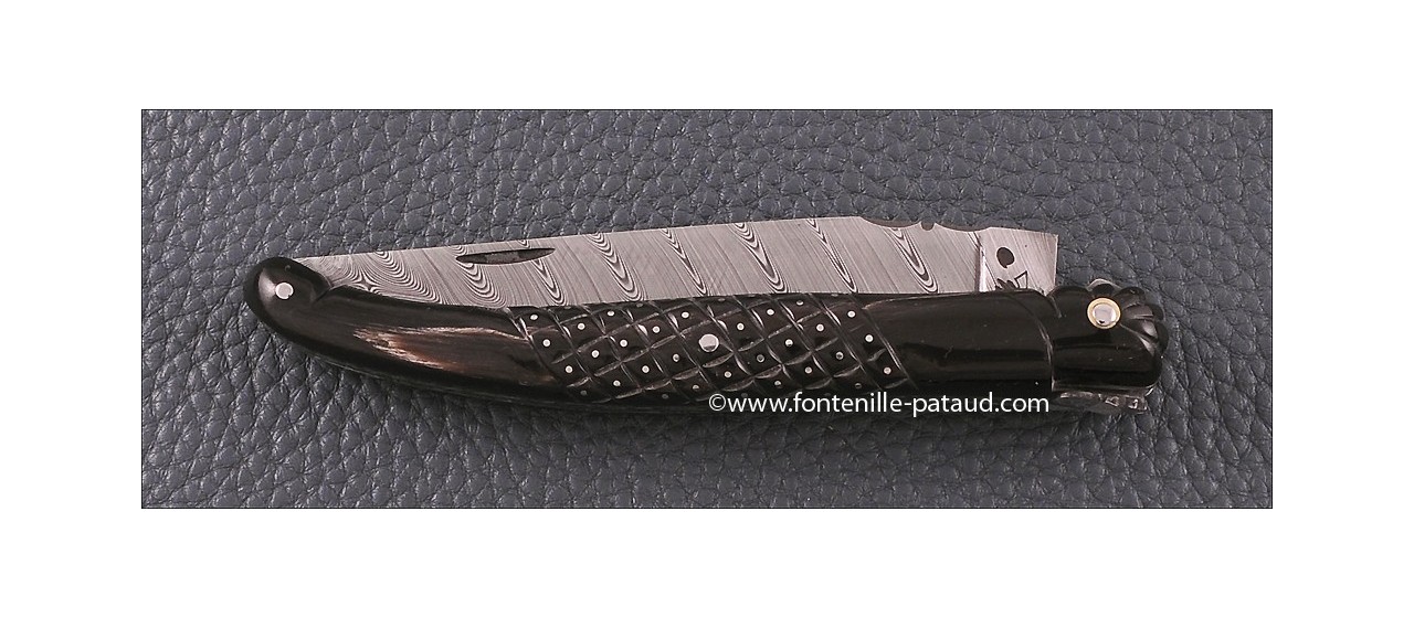 Laguiole knife damascus for collectors