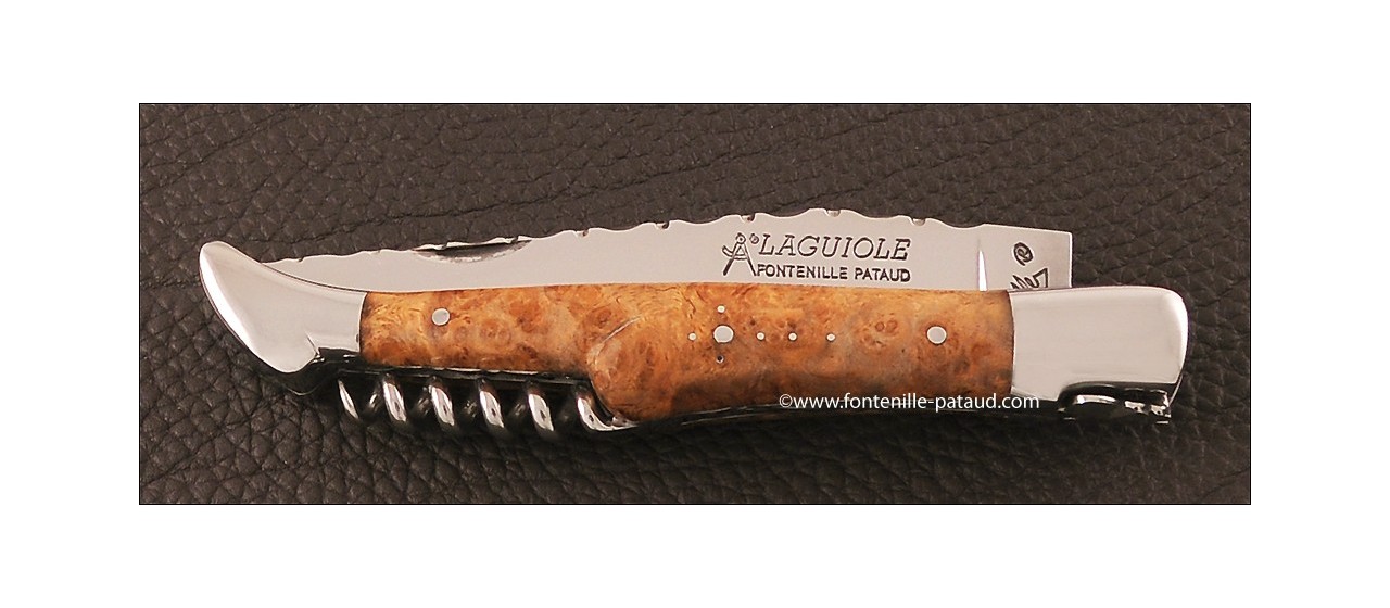 Laguiole Picnic Guilloché Range Stabilized Linden burl