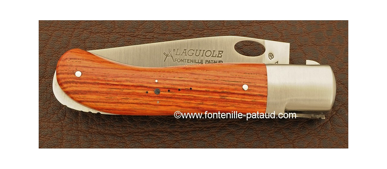 Couteau pliant Laguiole Gentleman Une main Bois de rose