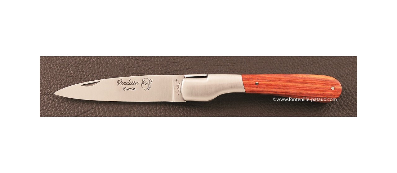 Couteau Vendetta Corse Traditionnelle Bois de rose